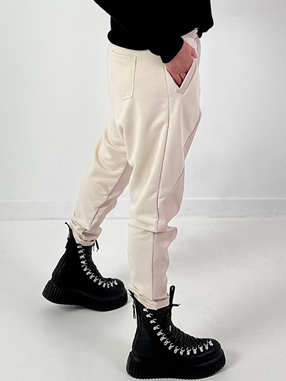 Baggy trousers model "Love Duo" - beige