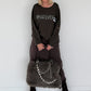 Sweater Whatever mit Strass-Details - mokka