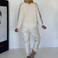 Kuscheliger Pullover mit Sternmotiv - beige-mokka
