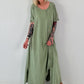 T-Shirt Kleid mit Ösen -khaki
