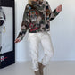 Biker Jacke Rockstar - oliv-beige-mehrfarbig