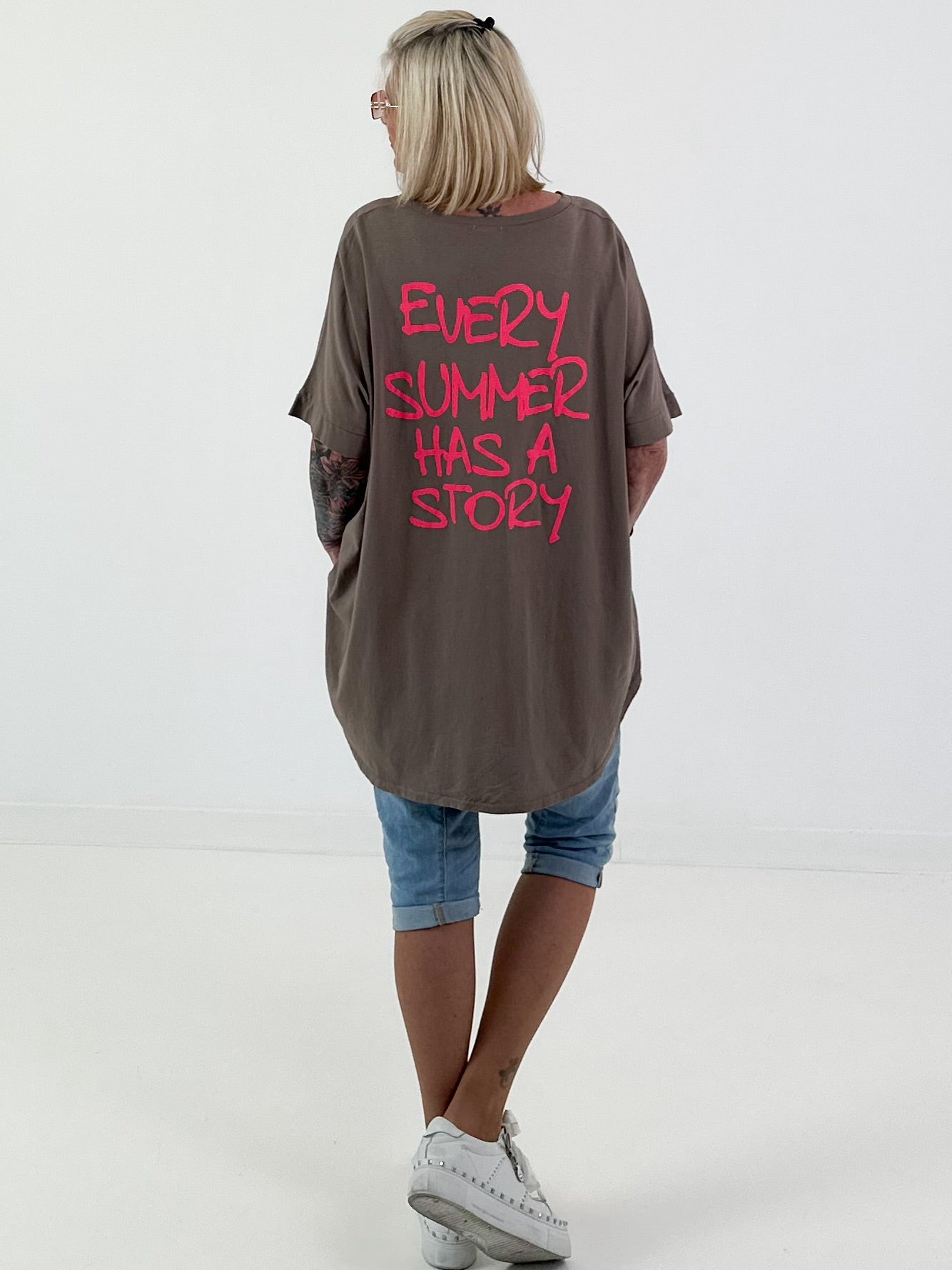 Oversized Shirt Summer - taupe