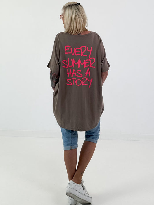 Oversized Shirt Summer - taupe