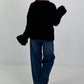 Chunky knit sweater - black