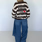 Sweater mit Blockstreifen More Amor - creme-mokka