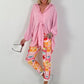 Hose mit All-Over Print-Mix - rosa-mehrfarbig
