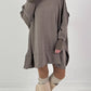 Oversized hoodie model "Rockwave" - ​​​​taupe