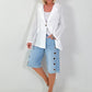 Lichte blazer met kleppen - wit