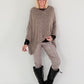 Soft Oversized Chunky Knit Sweater - taupe