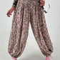 Leichte Pumphose mit stylischem Print  - rosa-mehrfarbig