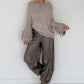 Vegane Lederhose 2 Looks - taupe