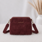 Crossbody-Bag in Wildleder-Optik - bordeaux