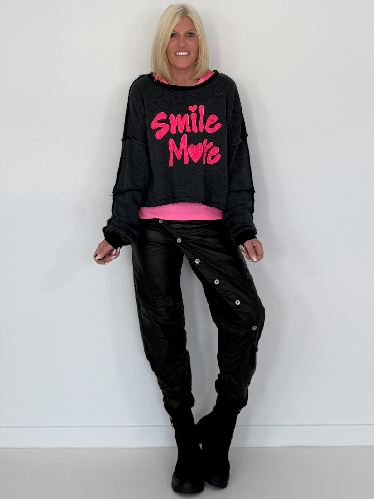 Sweater Smile More - anthrazit