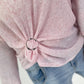 Leichter Oversized Pullover - rosa