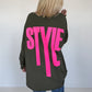 Oversized Shirt Style - oliv