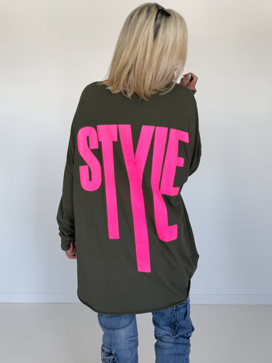 Oversized Shirt Style - oliv