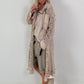 Jeansmantel mit floralem Netzeinsatz - beige ( lieferbar ab 26.05.26)