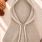 Grobrippstrick Balaclava - taupe