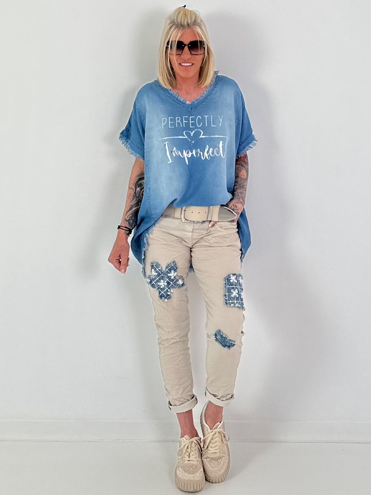 Jeans shirt Perfectly Imperfect - dark blue
