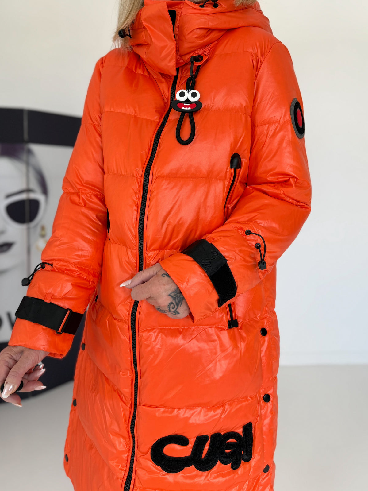 Cuel down coat - orange