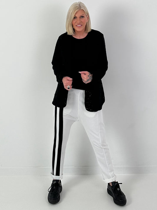 Blazer aus floraler Spitze - schwarz