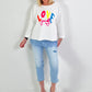 Sweater Modell "Love yourself" - weiss
