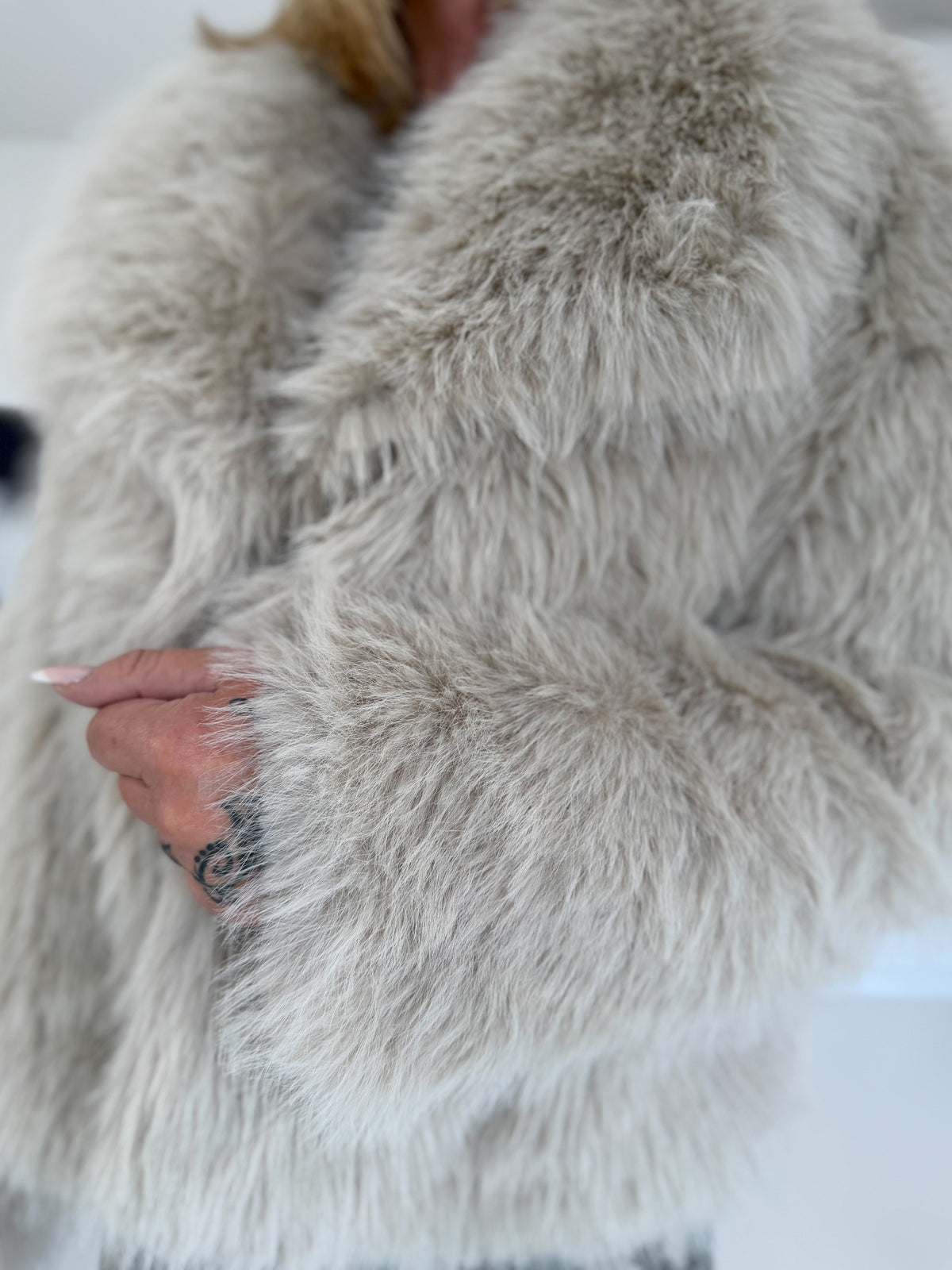 Felljacke - beige