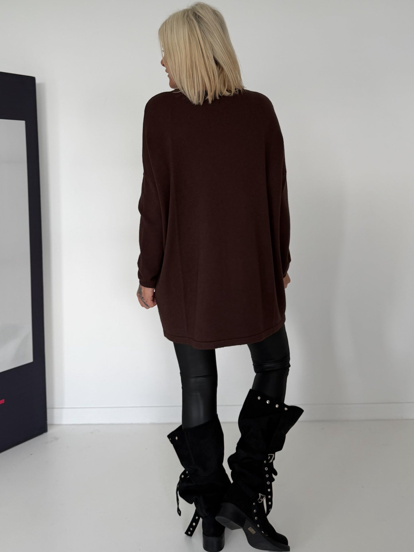 Longpullover - mokka