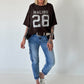 Sweater mit Vintage-Print - mokka