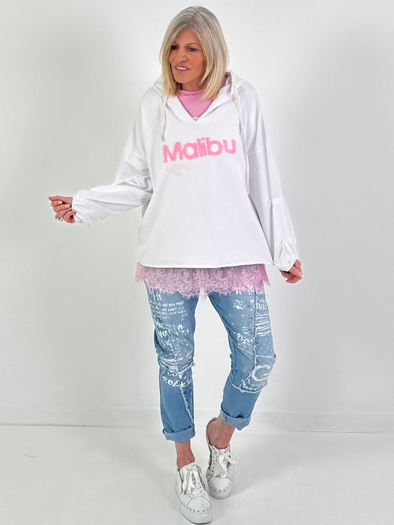 Hoodie Malibu - weiss