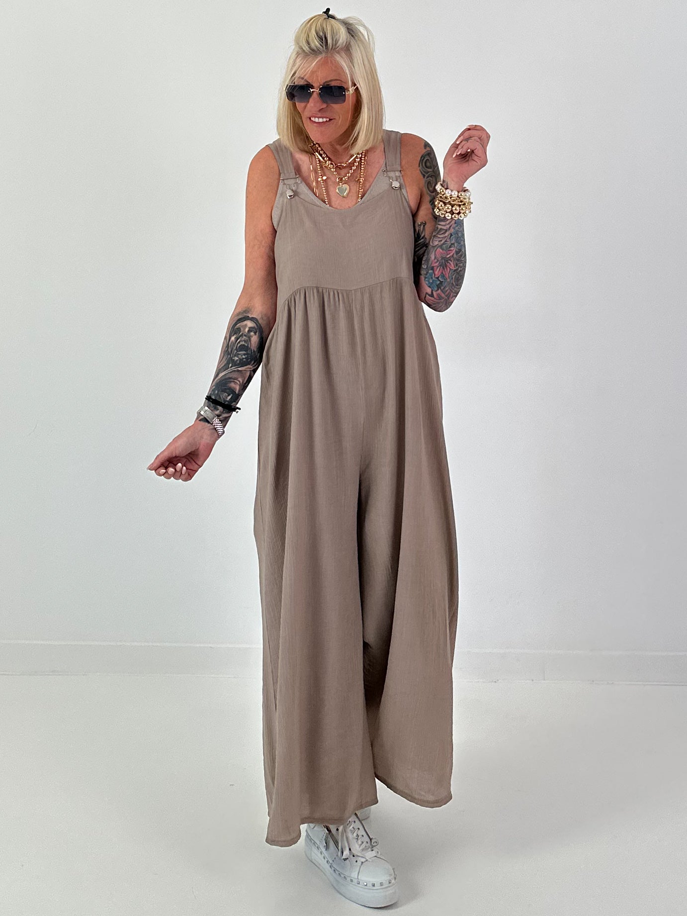 Marlene-style jumpsuit - taupe