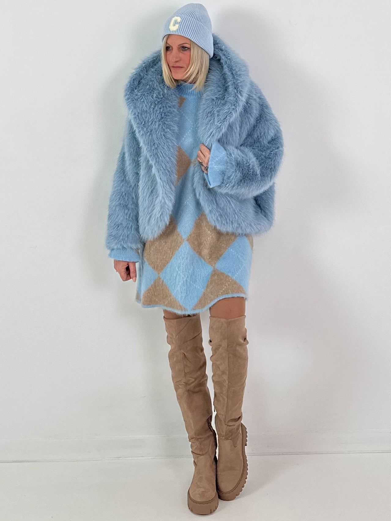 Bontjas model "Cloud 9" - blauw