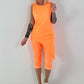 Long Top asymmetrisch - neonorange