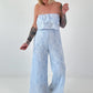 Romantischer Sommer Overall - hellblau