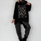 Hoodie mit Statement-Prints - schwarz