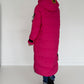 Daunenmantel mit Kapuze - pink