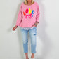 Sweater Modell "Love yourself" - rosa