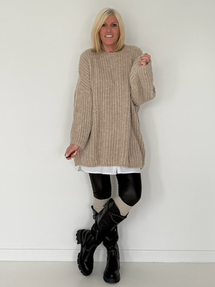 Vegane Lederleggings - mokka