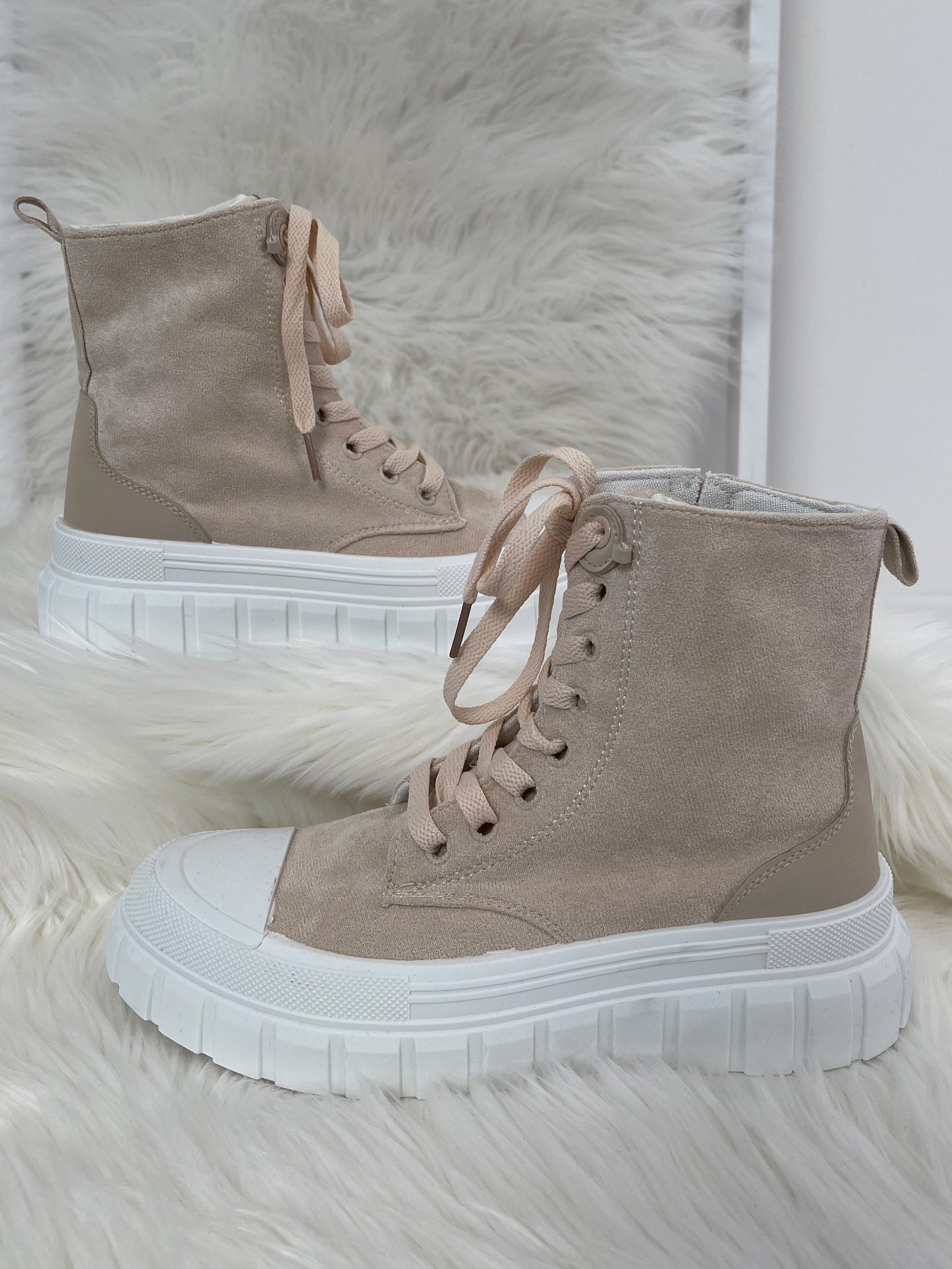 Hoge sneakers - beige