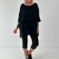 Tunika im Layer-Look - schwarz