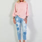 Sweatshirt Modell "Flow Cut" - rosa