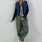 Pants with elastic waistband - olive