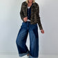 Jeans mit weitem Bein - denim