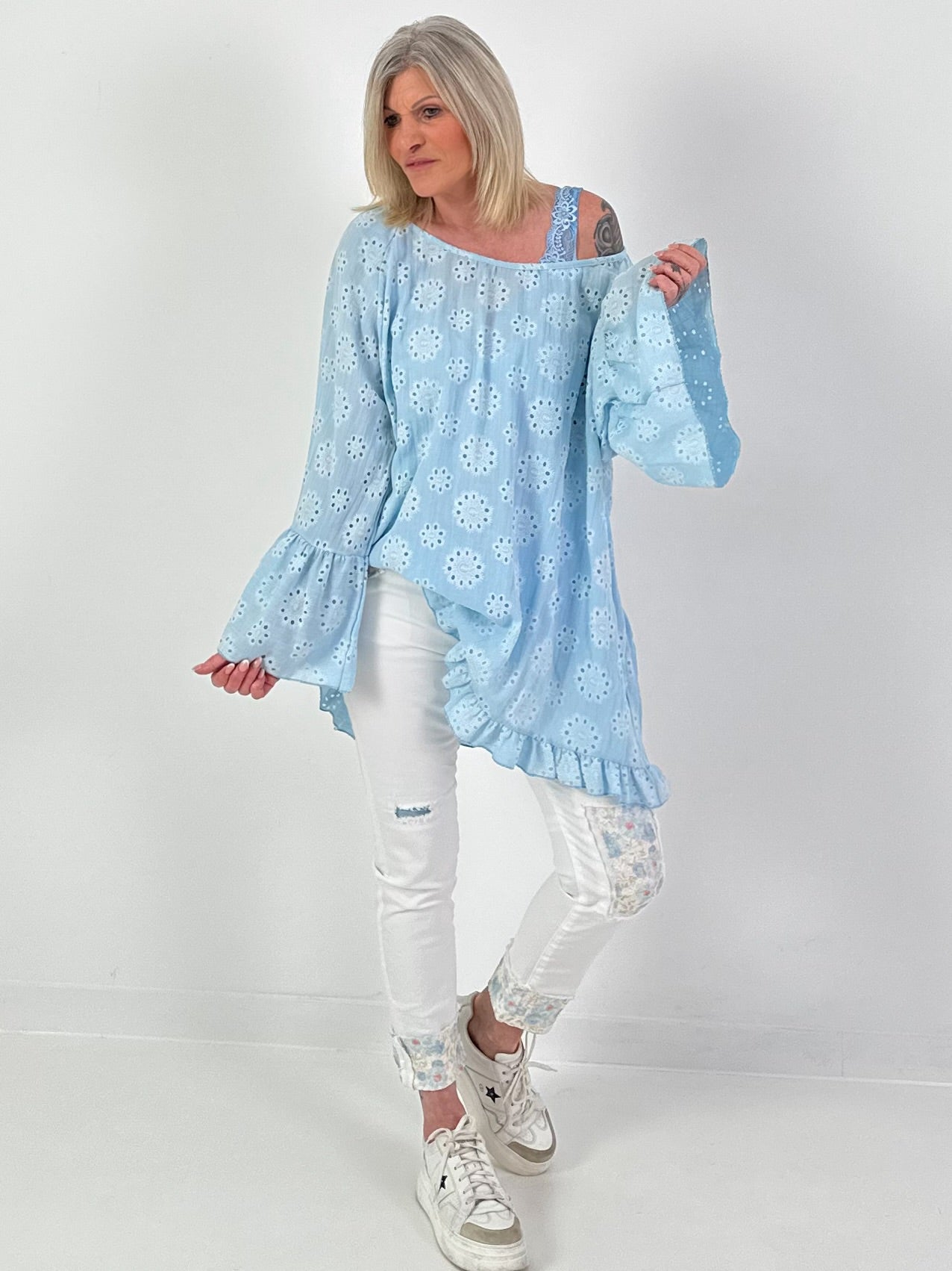 Top met satijnlook - verkrijgbaar in 6 kleuren