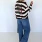 Sweater mit Blockstreifen More Amor - creme-mokka