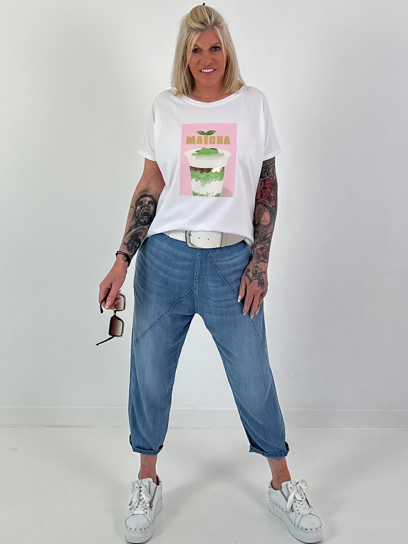T-Shirt Matcha - white