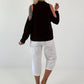 Bluse mit cold shoulder Detail - schoko