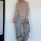 Basic Rollkragenpullover - taupe