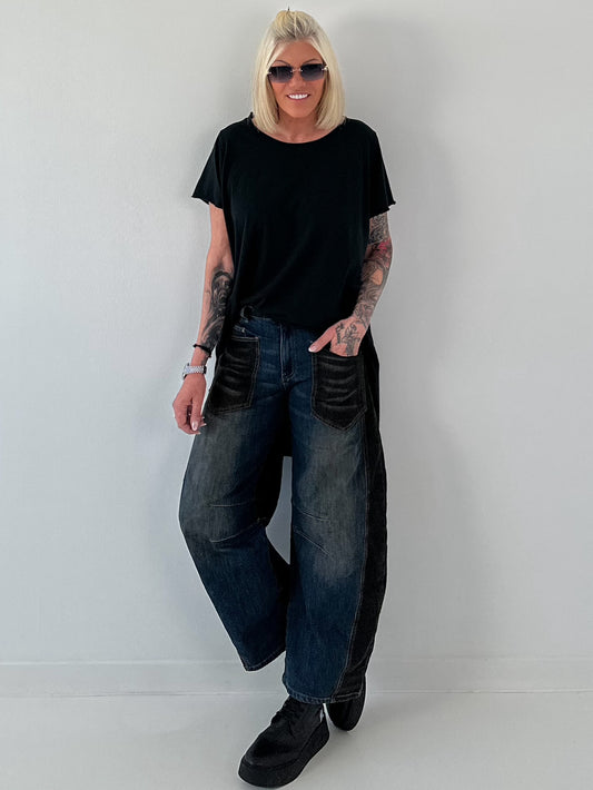 Oversized T-Shirt - schwarz