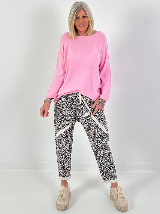 Pullover mit Rundhals - rosa